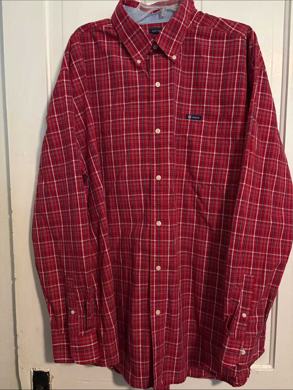 Chaps Red Plaid Button-Down Shirt